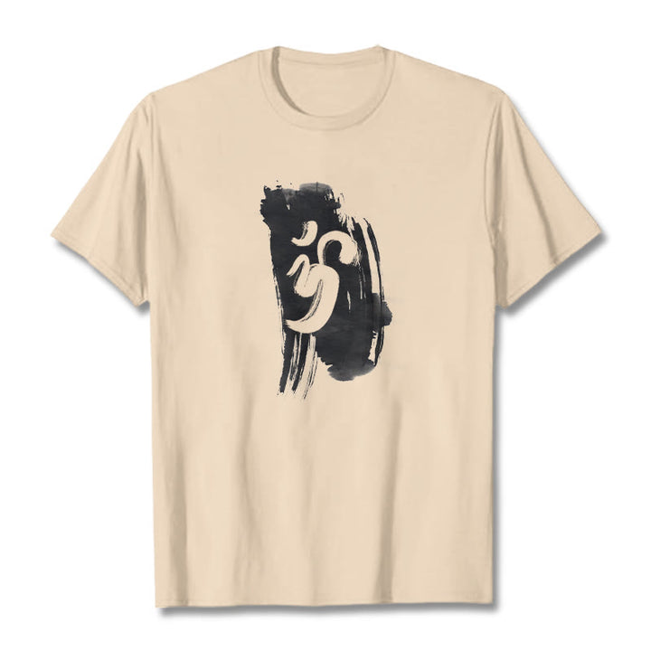 Buddha Stones OM Ink Background Cotton Tee T-shirt - Bisque - 2XL - image 12