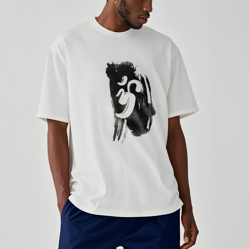Buddha Stones OM Ink Background Cotton Tee T-shirt - image 8