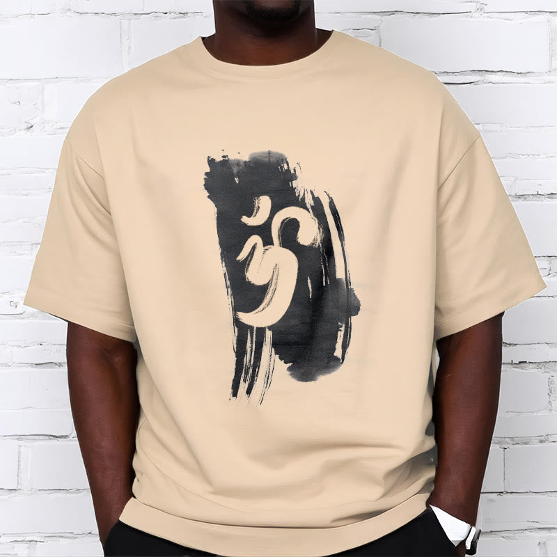 Buddha Stones OM Ink Background Cotton Tee T-shirt - image 13