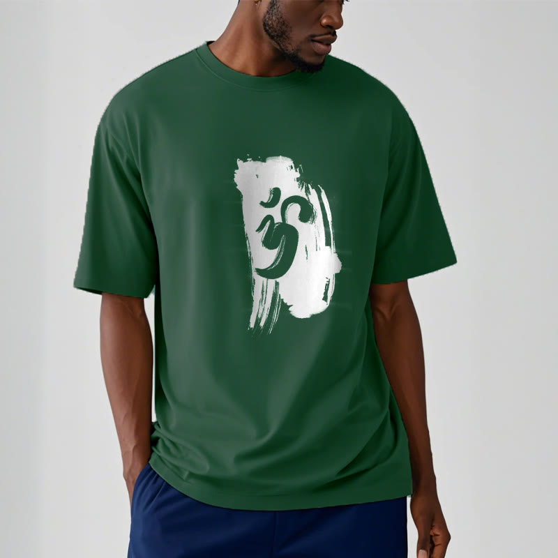 Buddha Stones OM Ink Background Cotton Tee T-shirt - image 10