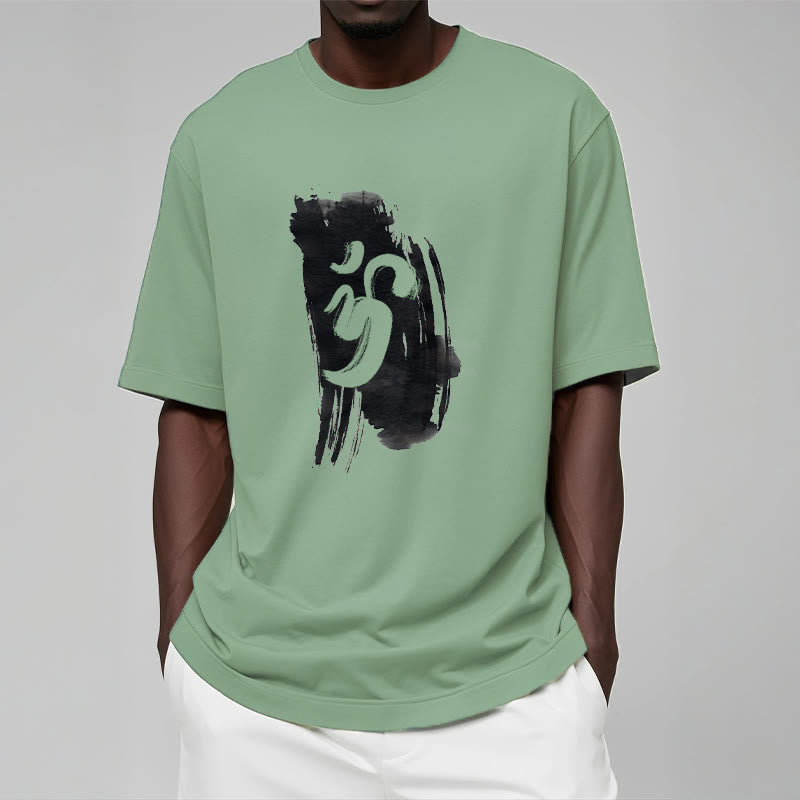 Buddha Stones OM Ink Background Cotton Tee T-shirt - image 19