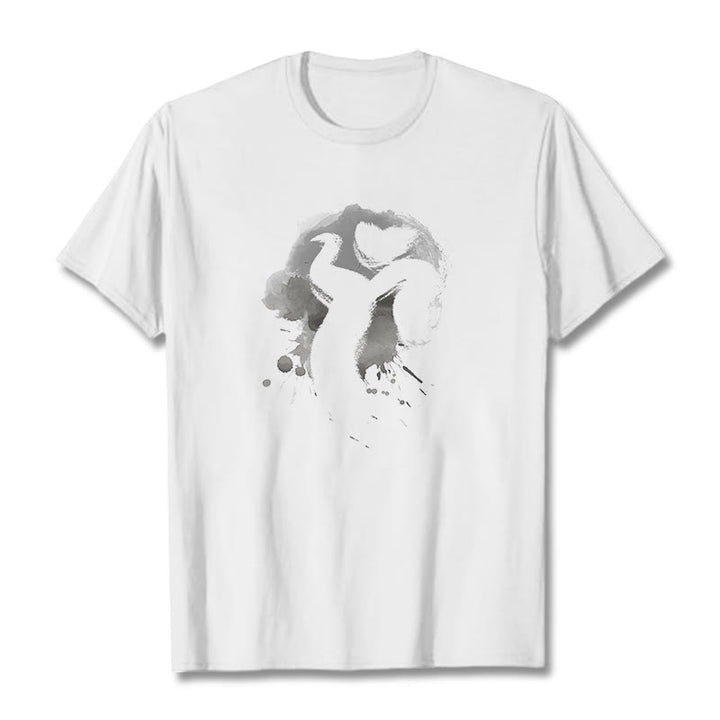 Buddha Stones OM Swan Cotton Tee T-shirt - White - 2XL - image 6