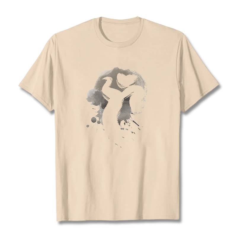 Buddha Stones OM Swan Cotton Tee T-shirt - Bisque - 2XL - image 12