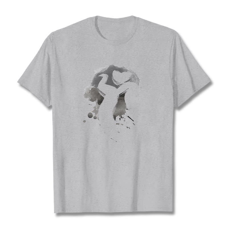 Buddha Stones OM Swan Cotton Tee T-shirt - LightGrey - 2XL - image 20