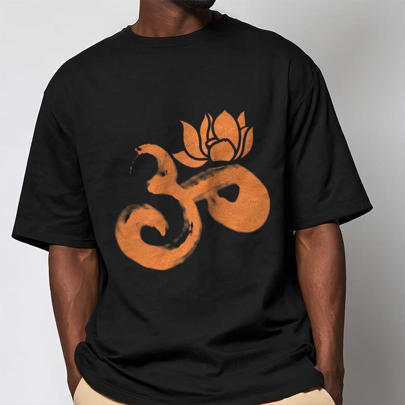 Buddha Stones OM Lotus Flower Cotton Tee T-shirt - image 9
