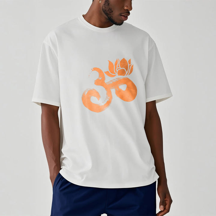 Buddha Stones OM Lotus Flower Cotton Tee T-shirt - image 6