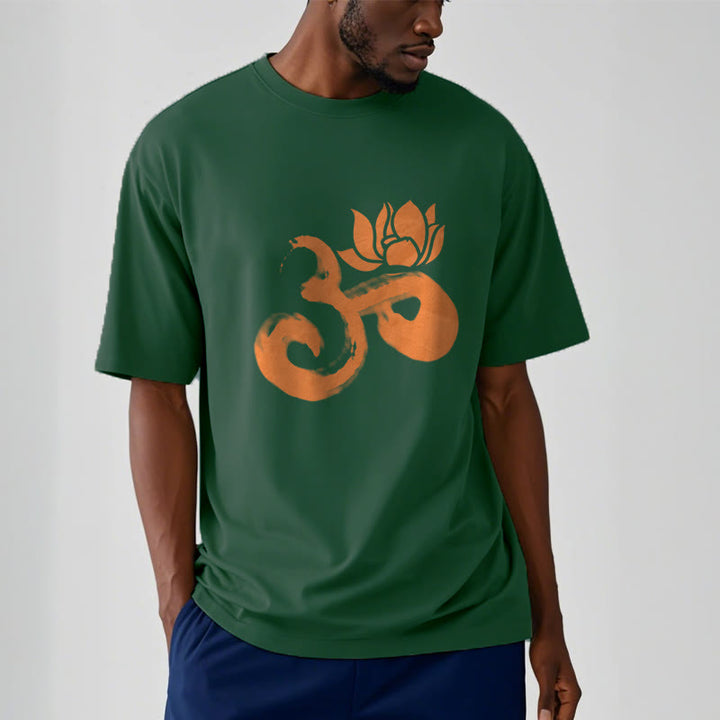 Buddha Stones OM Lotus Flower Cotton Tee T-shirt - image 12