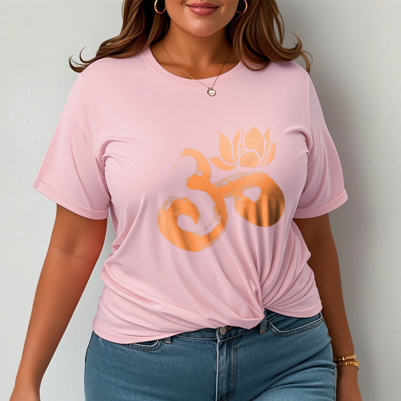 Buddha Stones OM Lotus Flower Cotton Tee T-shirt - image 14