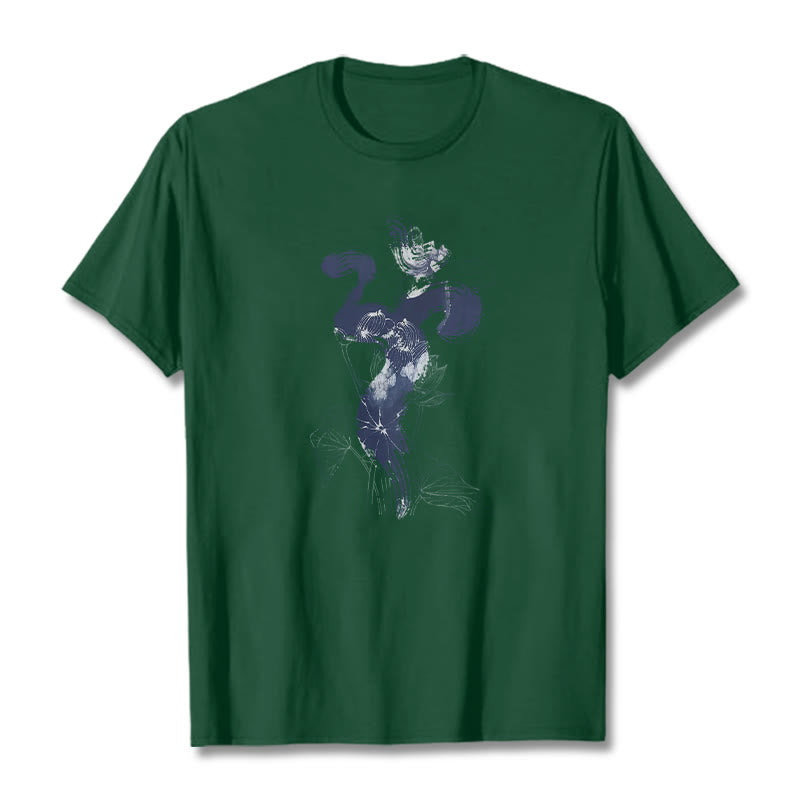Buddha Stones OM Lotus Flower Background Cotton Tee T-shirt - ForestGreen - 2XL - image 9