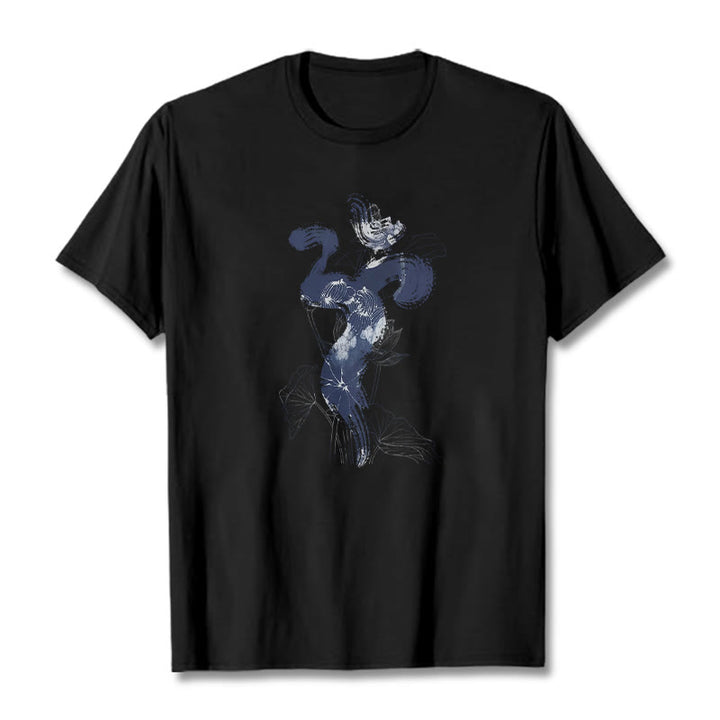 Buddha Stones OM Lotus Flower Background Cotton Tee T-shirt - Black - 2XL - image 4