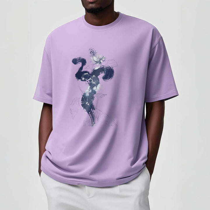 Buddha Stones OM Lotus Flower Background Cotton Tee T-shirt - image 15