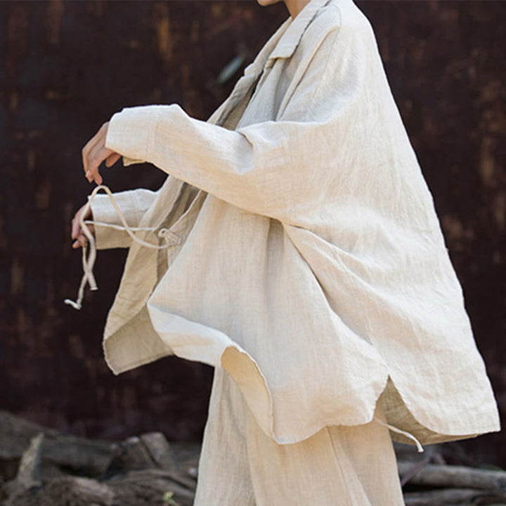 Buddha Stones Meditate Ramie Cotton Clothing - image 4