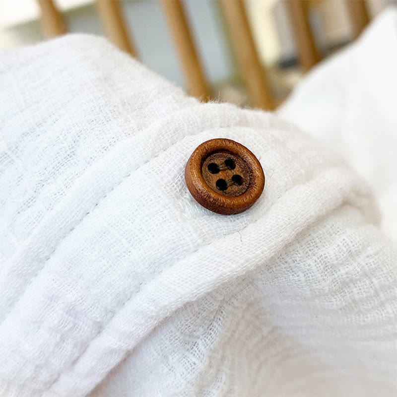 Buddha Stones Literary Artistic Double-Layered Sand Wash Cotton Linen Clothing - image 14