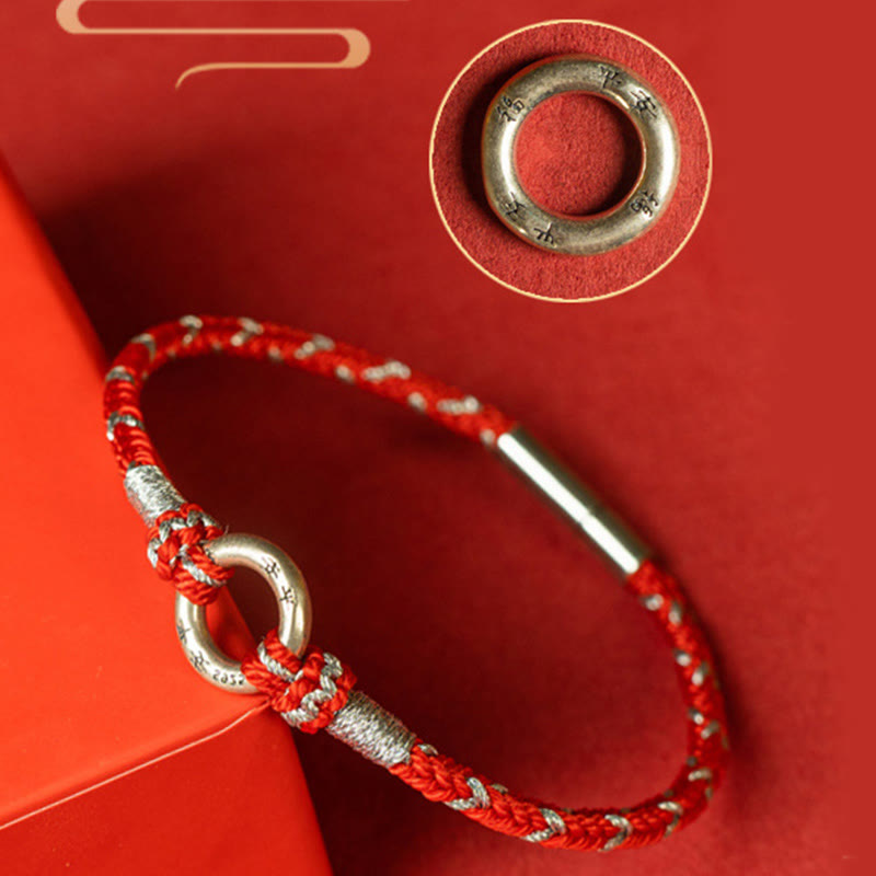 Buddha Stones Red String 925 Sterling Silver Safe Luck Bracelet