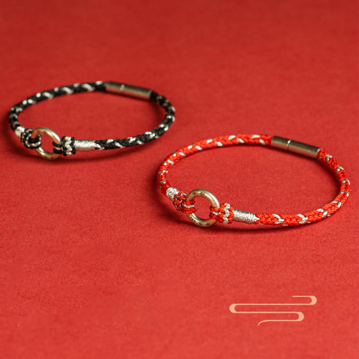 Buddha Stones Red String 925 Sterling Silver Safe Luck Bracelet