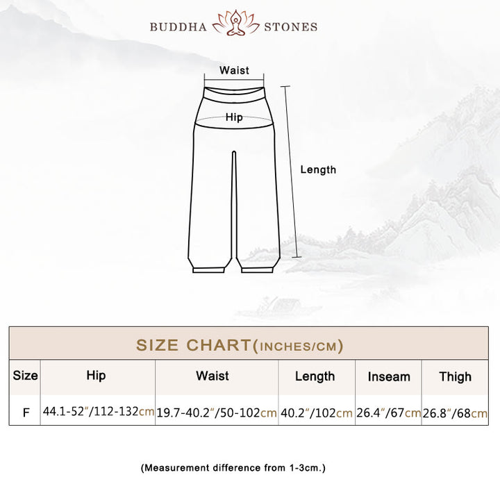 Buddha Stones Hippie Pants Baggy Boho High Waist Lounge Trousers with Pockets Women's Yoga Pants