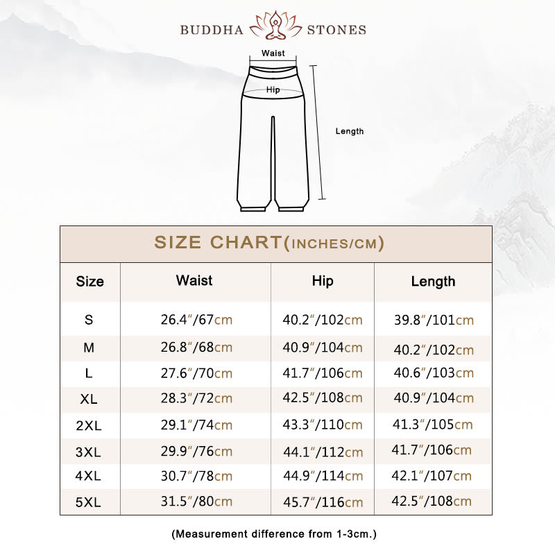 Buddha Stones Flower Leaves Pattern Loose Harem Trousers Women's Yoga Pants - image 3
