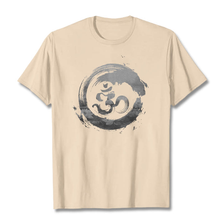 Buddha Stones Om Lotus Cotton Tee T-shirt - Bisque - 2XL - image 12