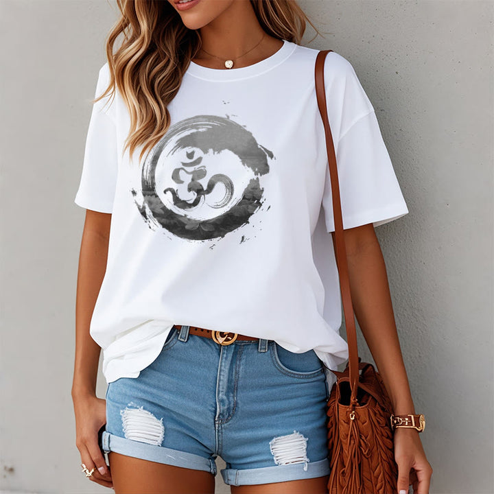 Buddha Stones Om Lotus Cotton Tee T-shirt - image 7