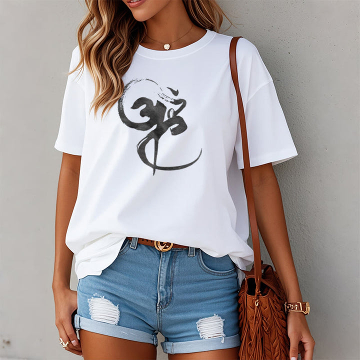 Buddha Stones Om Design Cotton Tee T-shirt - image 7
