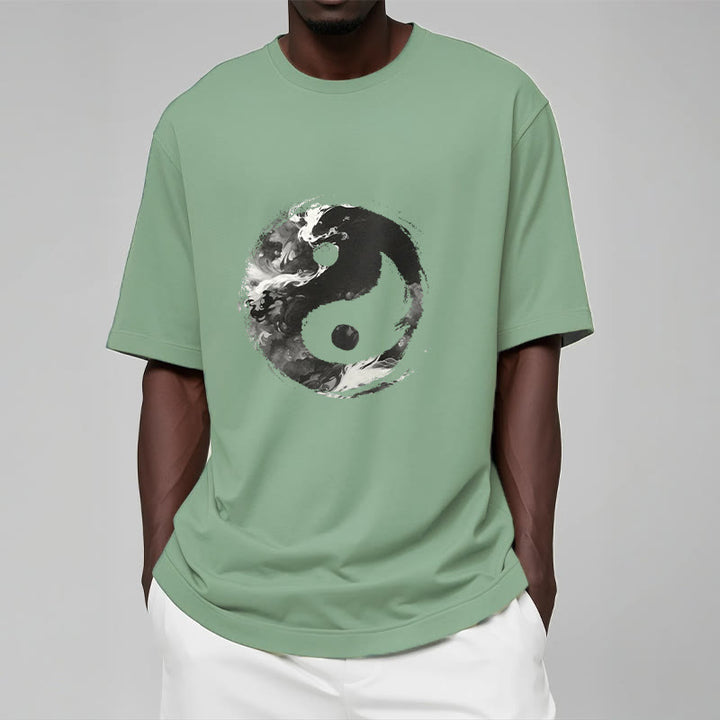 Buddha Stones Yin Yang Cotton Tee T-shirt