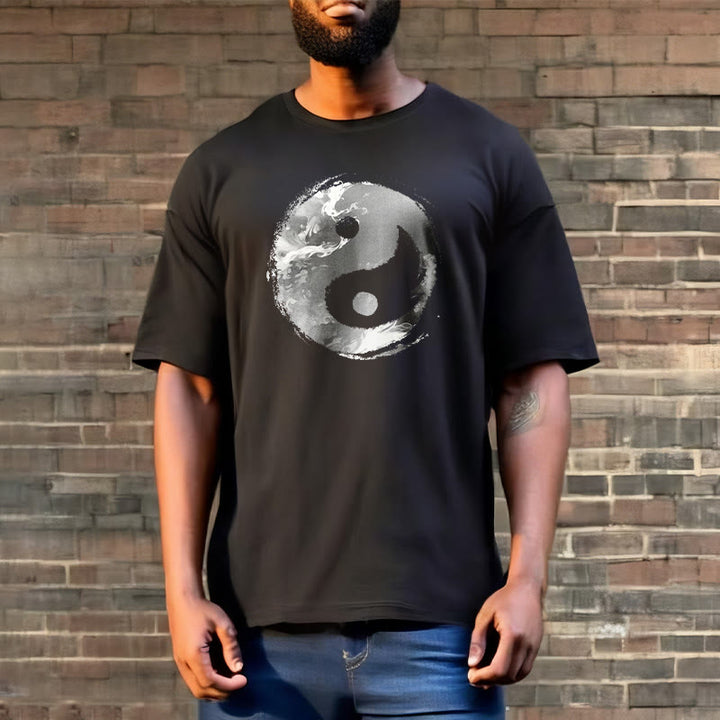 Buddha Stones Yin Yang Cotton Tee T-shirt