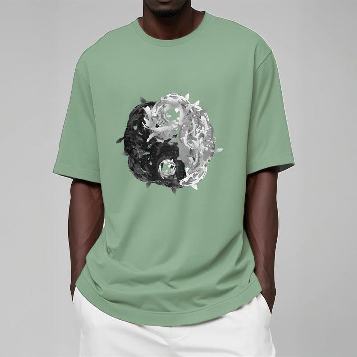 Buddha Stones Yin Yang Koi Fish Combination Cotton Tee T-shirt - image 16