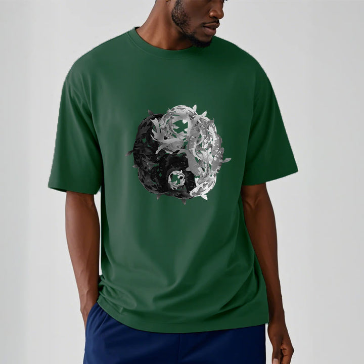Buddha Stones Yin Yang Koi Fish Combination Cotton Tee T-shirt - image 10