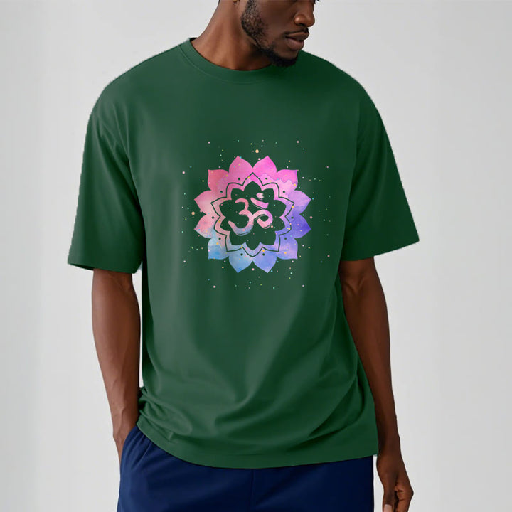 Buddha Stones Om Colorful Lotus Cotton Tee T-shirt - image 18