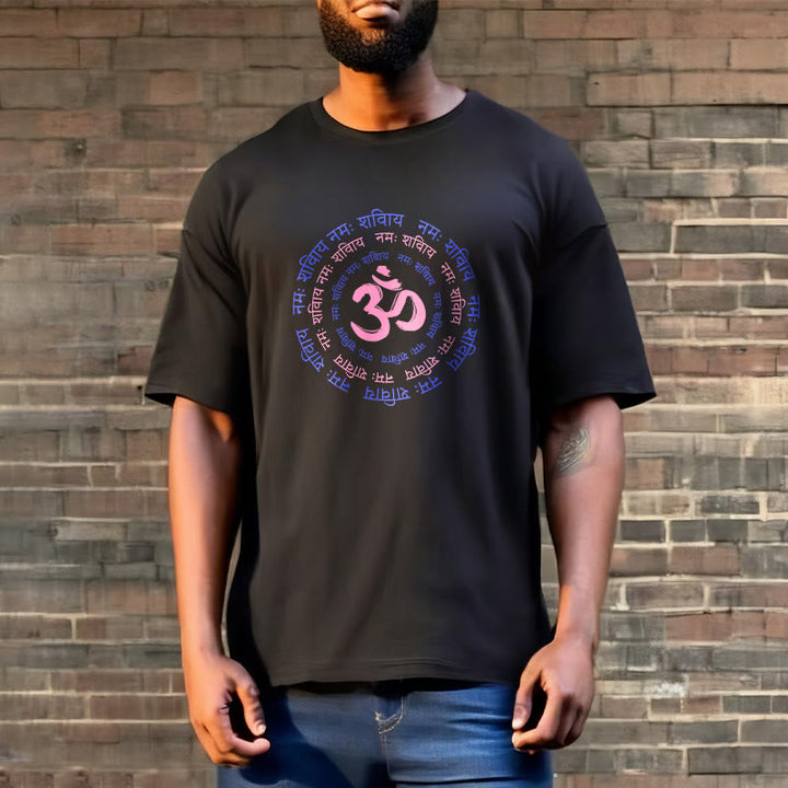 Buddha Stones OM Mantra Character Sanskrit Cotton Tee T-shirt - image 16