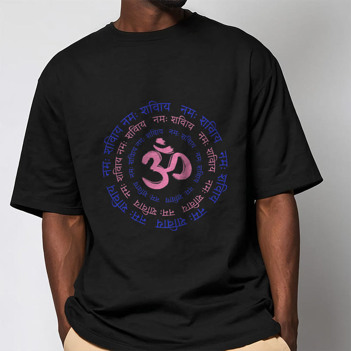 Buddha Stones OM Mantra Character Sanskrit Cotton Tee T-shirt - image 15