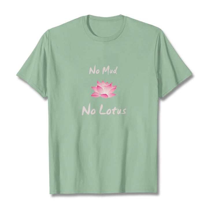 Buddha Stones No Mud No Lotus Cotton Tee T-shirt - PaleGreen - 2XL - image 17