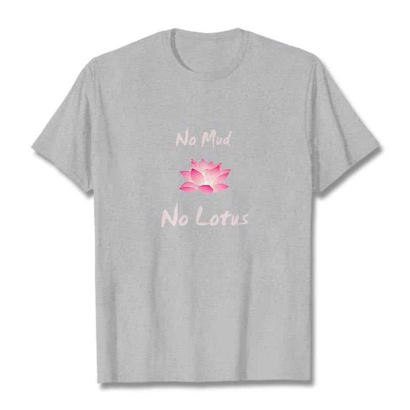 Buddha Stones No Mud No Lotus Cotton Tee T-shirt - LightGrey - 2XL - image 20