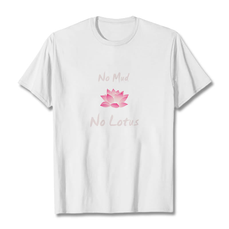 Buddha Stones No Mud No Lotus Cotton Tee T-shirt - White - 2XL - image 13