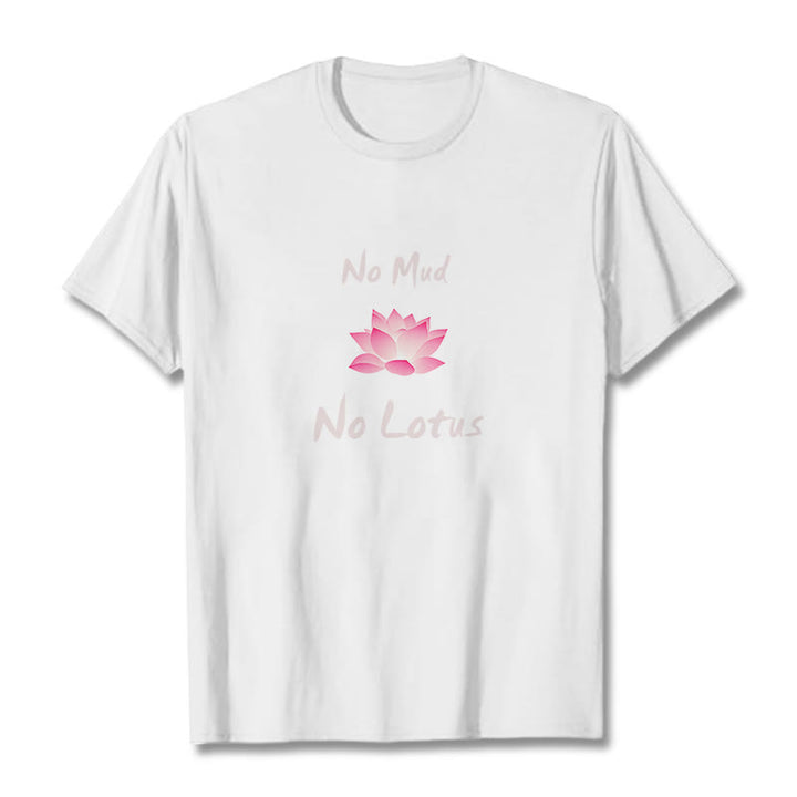 Buddha Stones No Mud No Lotus Cotton Tee T-shirt - White - 2XL - image 13