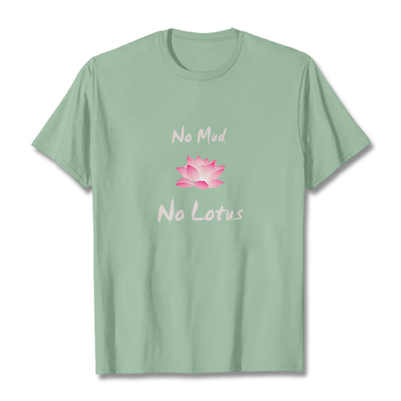 Buddha Stones No Mud No Lotus Cotton Tee T-shirt - PaleGreen - 2XL - image 18