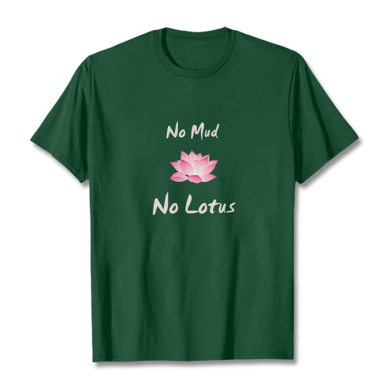 Buddha Stones No Mud No Lotus Cotton Tee T-shirt - ForestGreen - 2XL - image 6