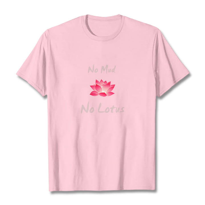 Buddha Stones No Mud No Lotus Cotton Tee T-shirt - LightPink - 2XL - image 9