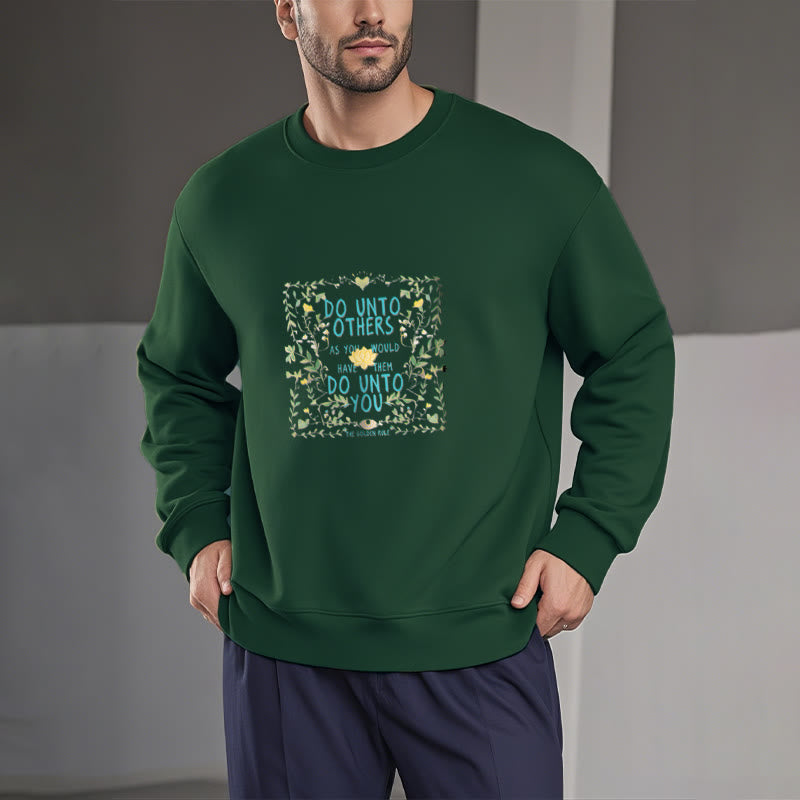 Buddha Stones The Golden Rule Lotus Fleece Lined Polyester Sweatshirt