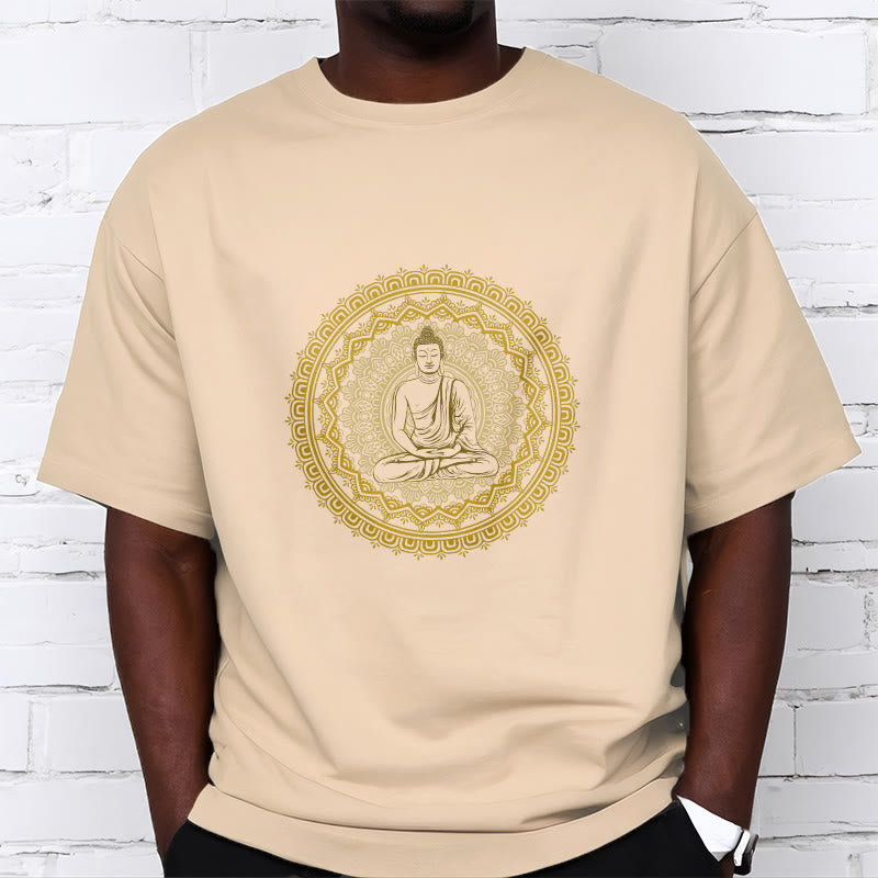 Buddha Stones Mandala Buddha Cotton Tee T-shirt - image 2