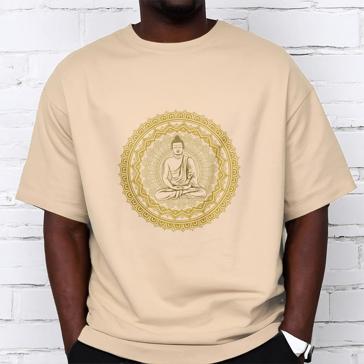 Buddha Stones Mandala Buddha Cotton Tee T-shirt - image 2