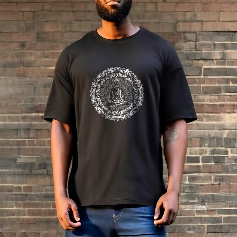 Buddha Stones Mandala Buddha Cotton Tee T-shirt - image 11