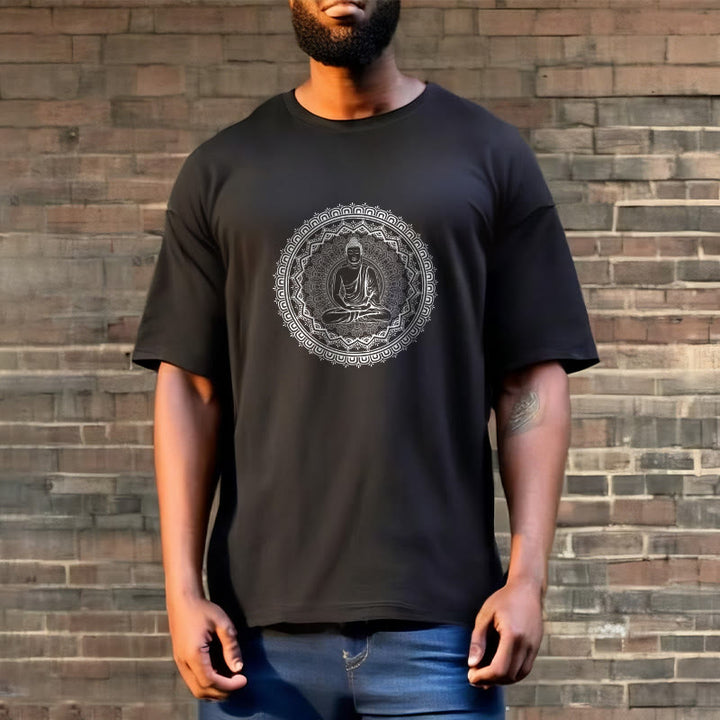 Buddha Stones Mandala Buddha Cotton Tee T-shirt - image 11