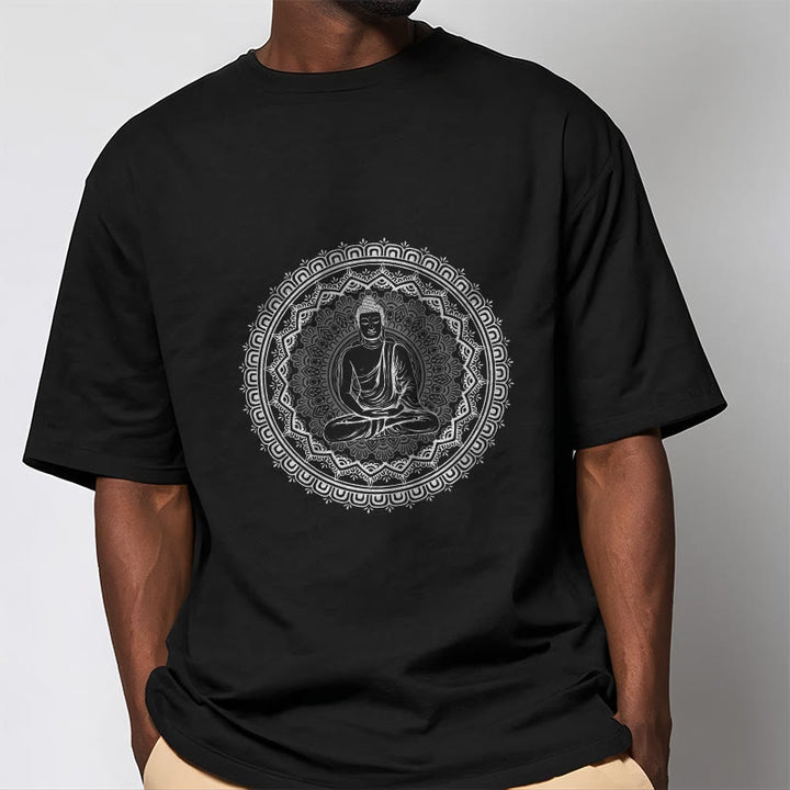 Buddha Stones Mandala Buddha Cotton Tee T-shirt - image 10
