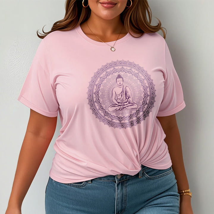 Buddha Stones Mandala Buddha Cotton Tee T-shirt - image 20