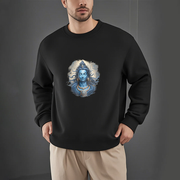 Buddha Stones OM NAMAH SHIVAYA Buddha Fleece Lined Polyester Sweatshirt