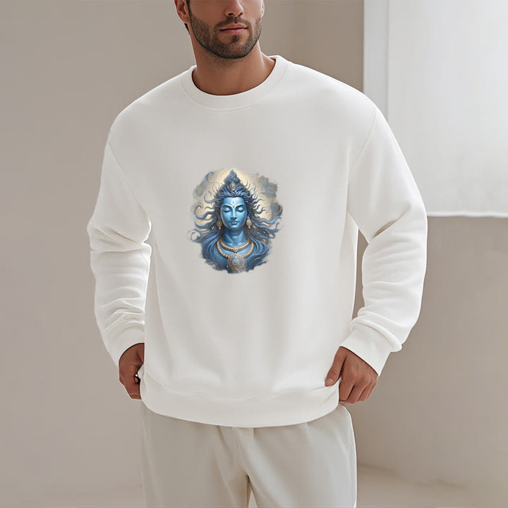 Buddha Stones OM NAMAH SHIVAYA Buddha Fleece Lined Polyester Sweatshirt