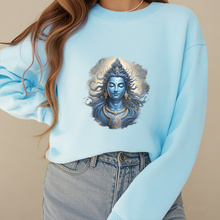 Buddha Stones OM NAMAH SHIVAYA Buddha Fleece Lined Polyester Sweatshirt