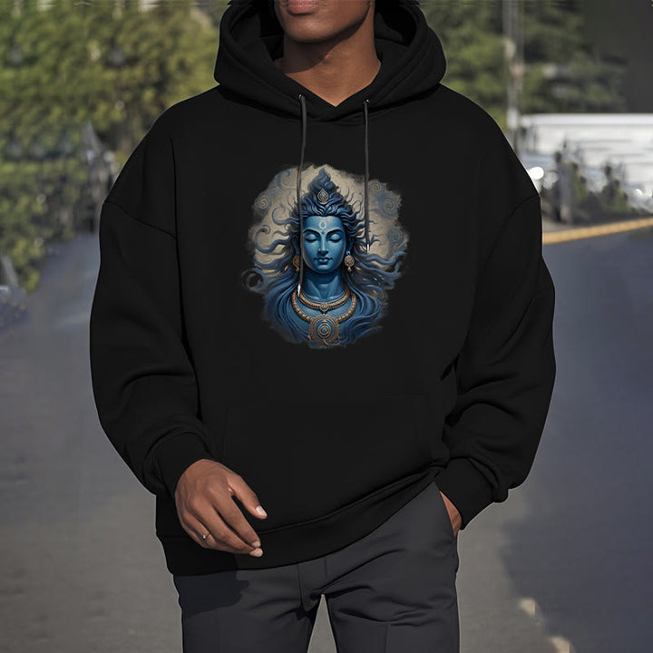 Buddha Stones OM NAMAH SHIVAYA Buddha Fleece Lined Polyester Hoodie