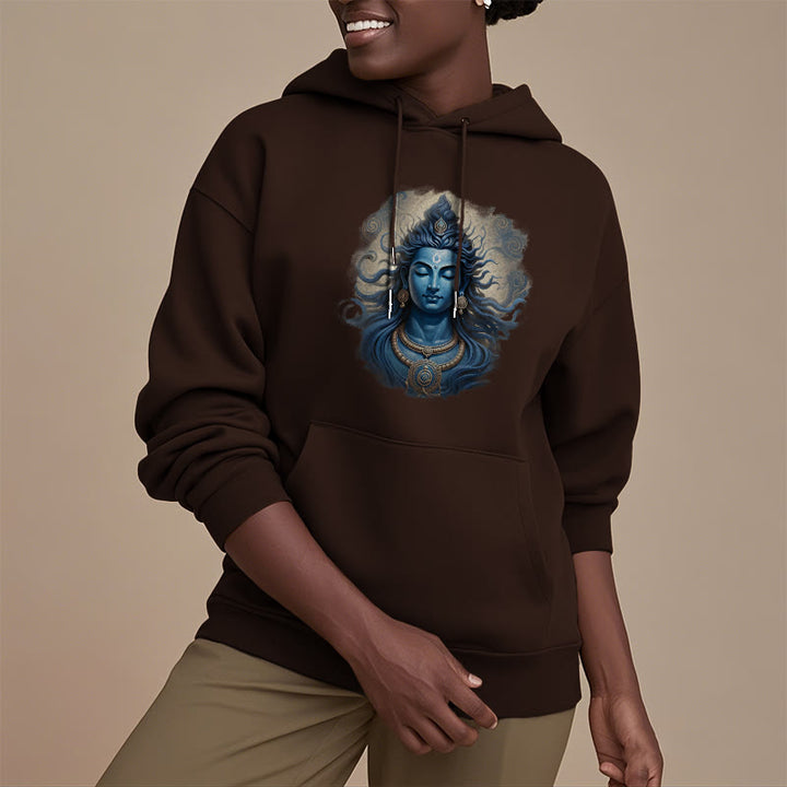 Buddha Stones OM NAMAH SHIVAYA Buddha Fleece Lined Polyester Hoodie